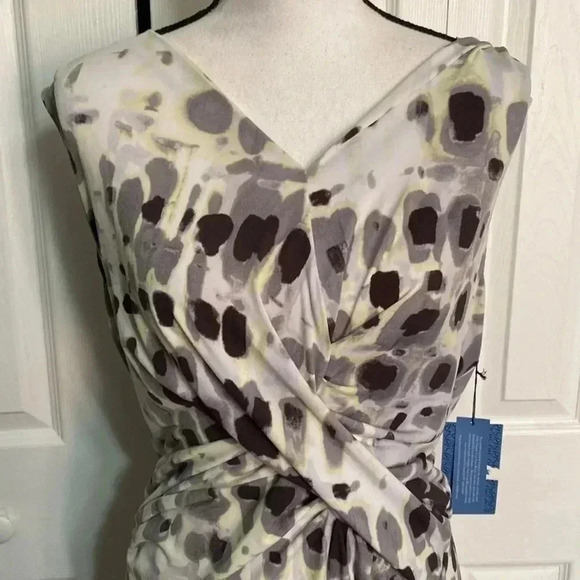 Simply Vera Vera Wang Gray yellow & black dress size XLP - Picture 3 of 10